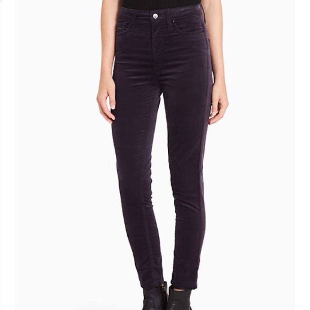 Calvin Klein high rise velvet pants